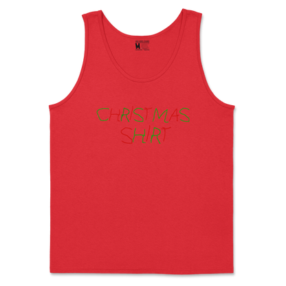 Gildan SoftStyle Tank Top Christmas Shirt in Red