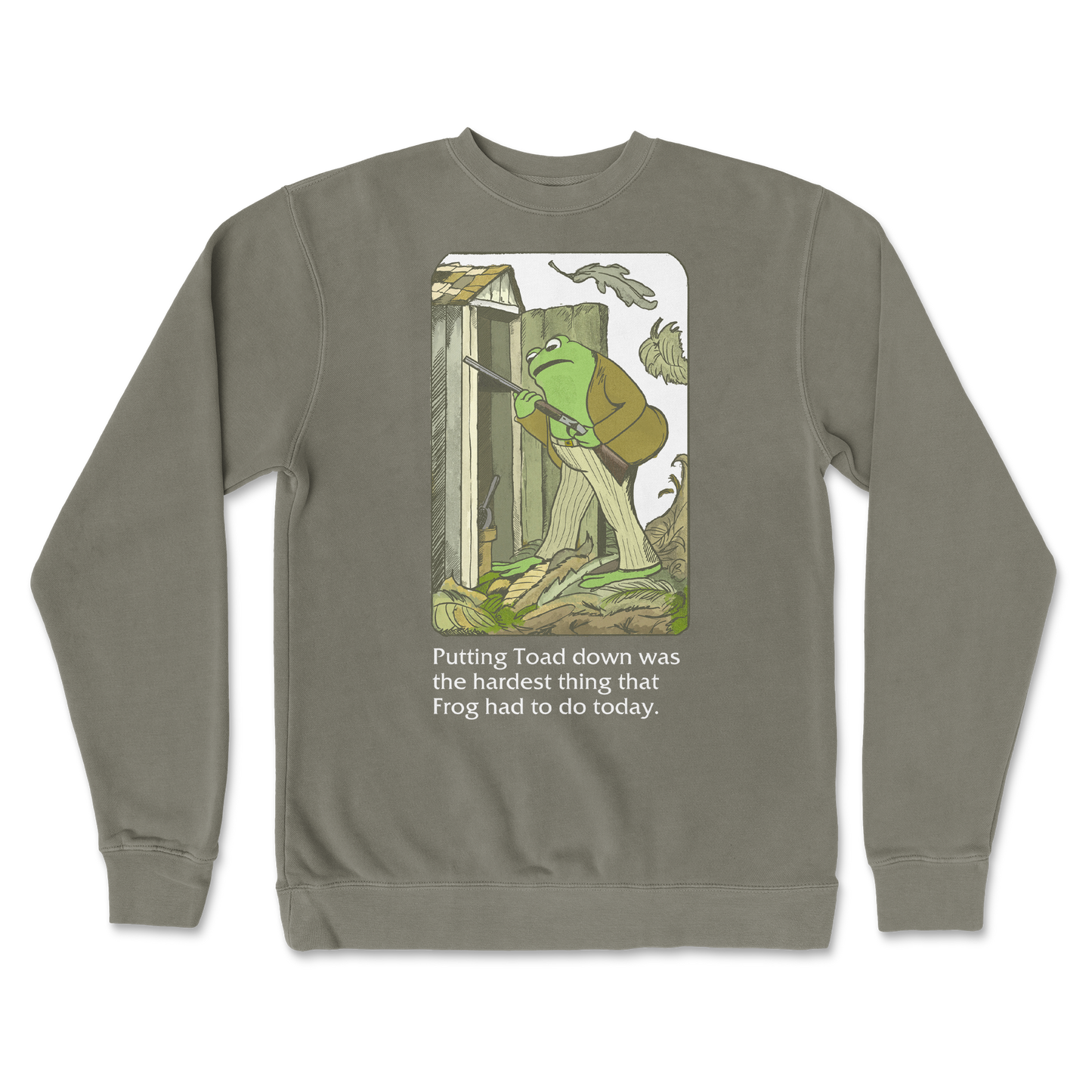 Independent Clothing Co. Crew Neck Frog and Toad  in Army