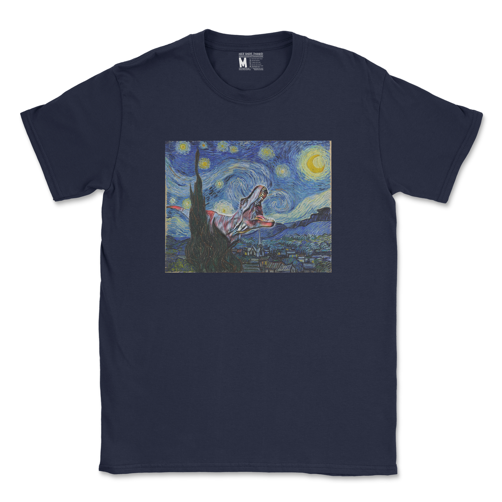 Gildan SoftStyle T-Shirt Van Gogh but Cooler in Navy