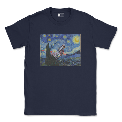 Gildan SoftStyle T-Shirt Van Gogh but Cooler in Navy