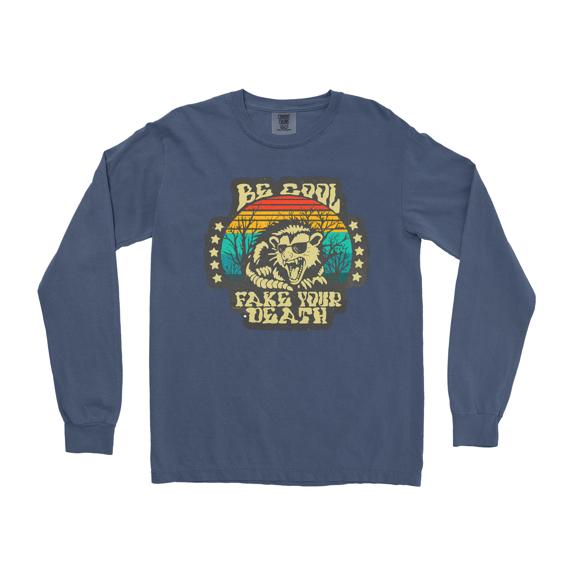 Comfort Colors Long Sleeve Fake Your Death in Midnight