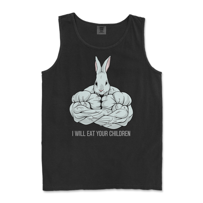 Comfort Colors Tank Top Scary Rabbit in Black