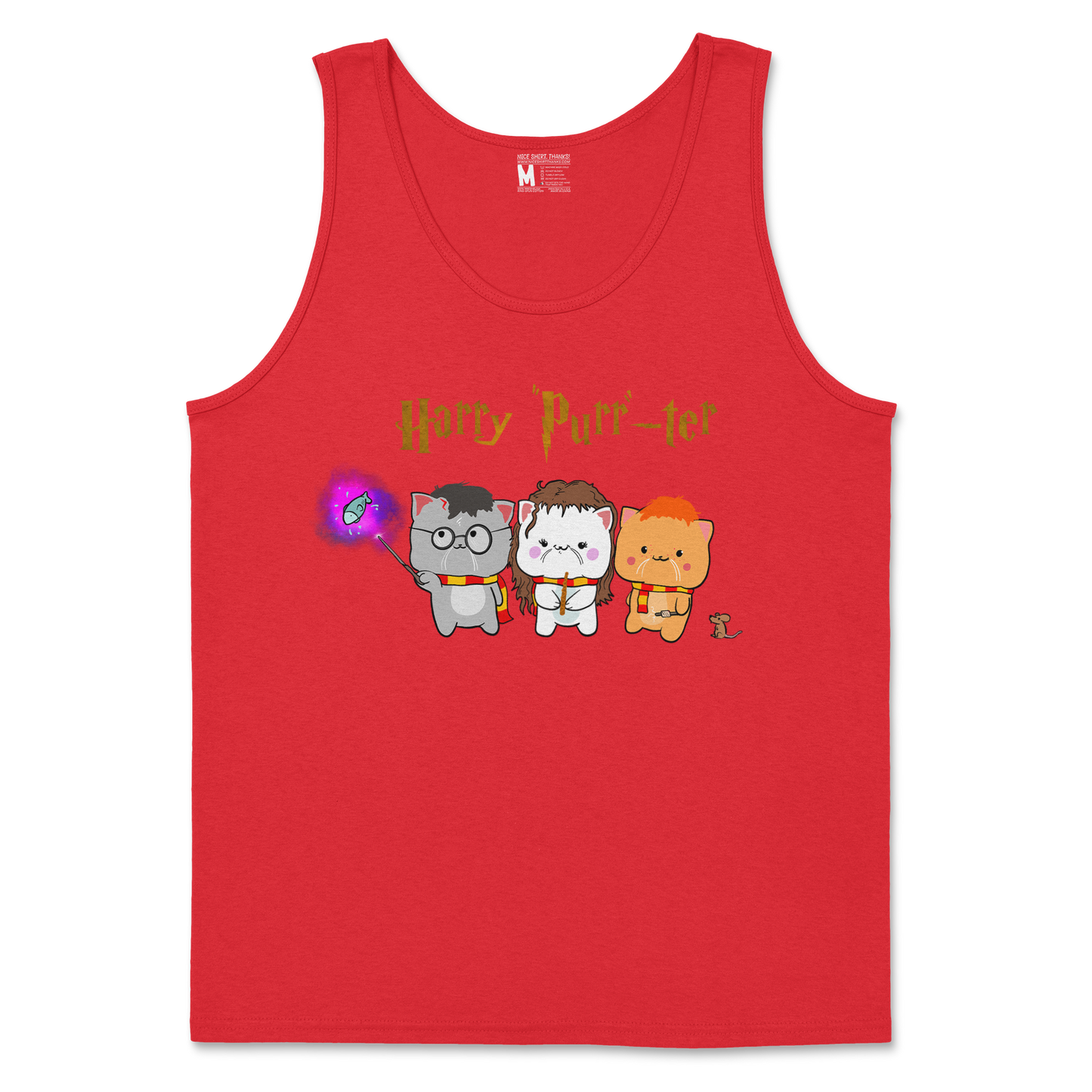 Gildan SoftStyle Tank Top Harry Purrter in Red