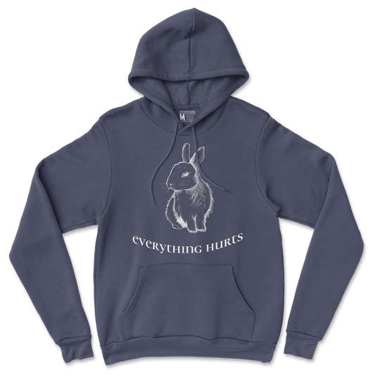 Gildan SoftStyle Hoodie Everything Hurts in Navy