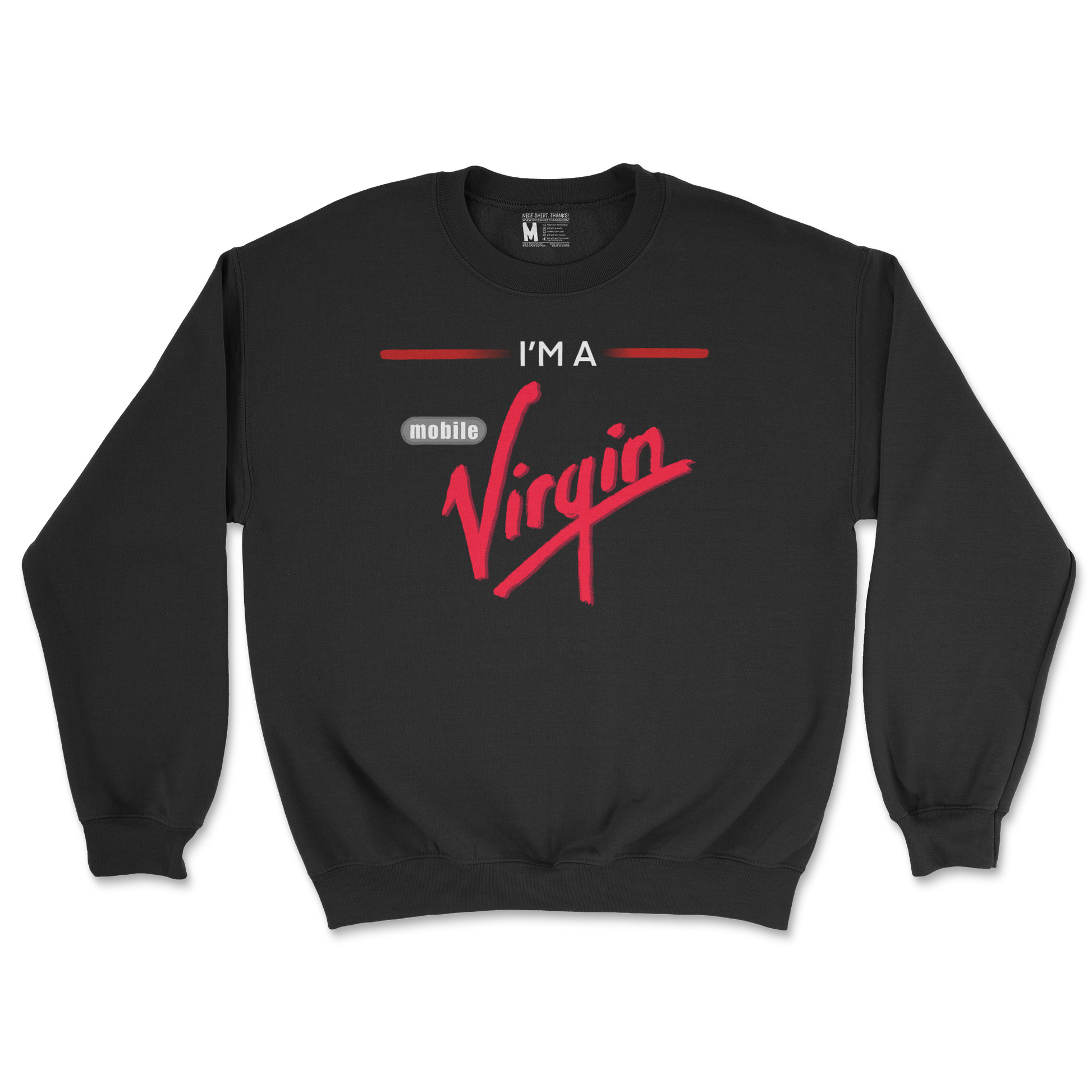 Gildan SoftStyle Crew Neck Mobile Virgin in Black