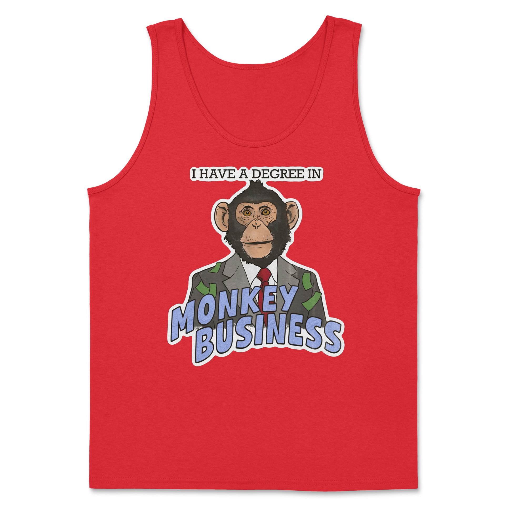Heavy Blend Tank Top Monkey Business in Red