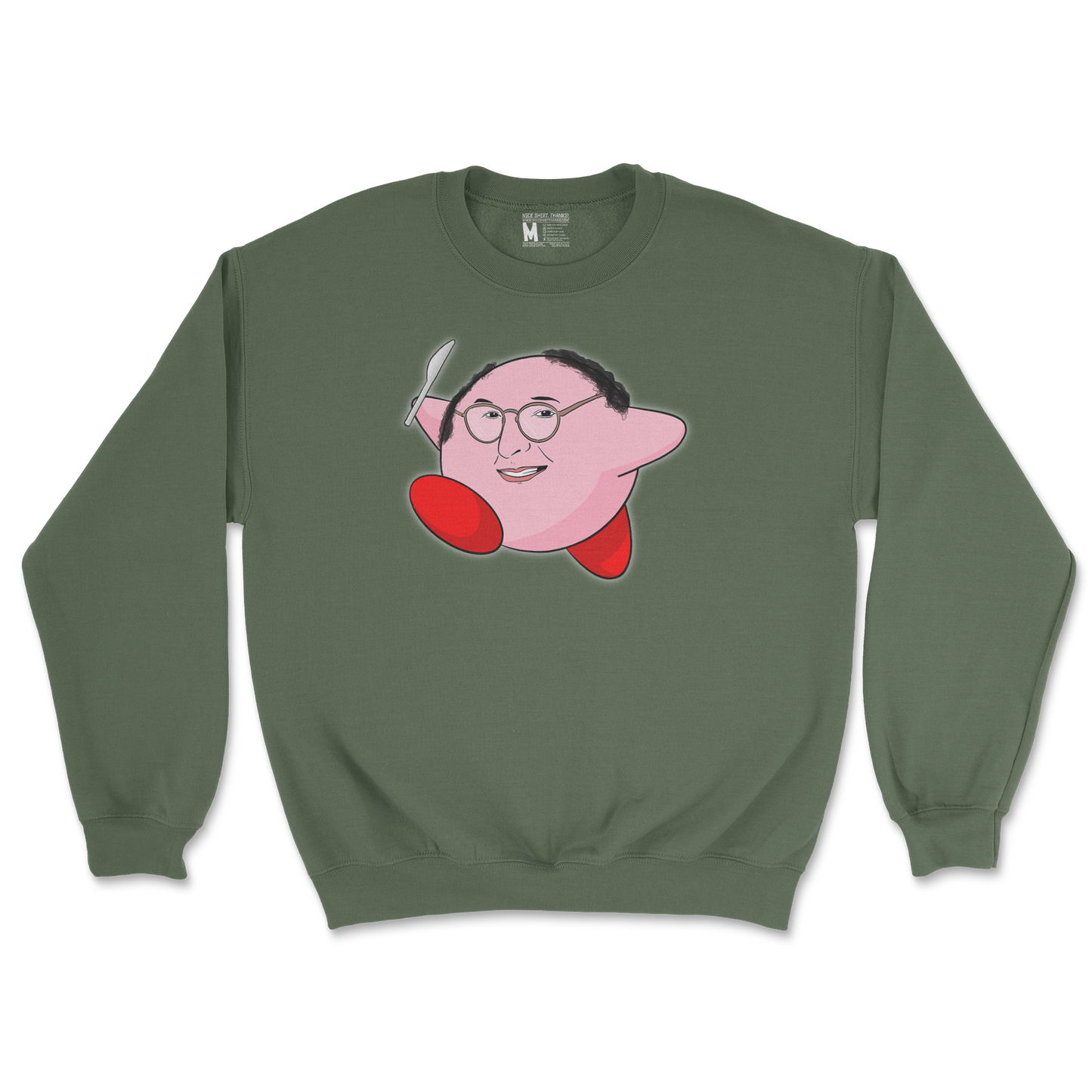 Gildan SoftStyle Crew Neck Kirby George in Military Green