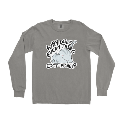 Comfort Colors Long Sleeve Broke Cat in Grey