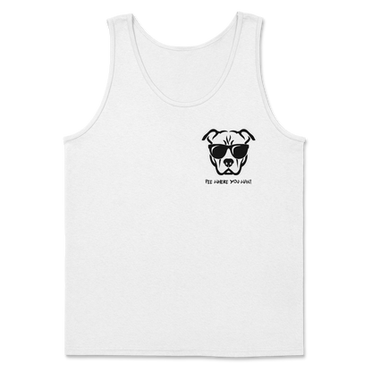 The Nice Shirt Tank Top Pee Where You Want  in White