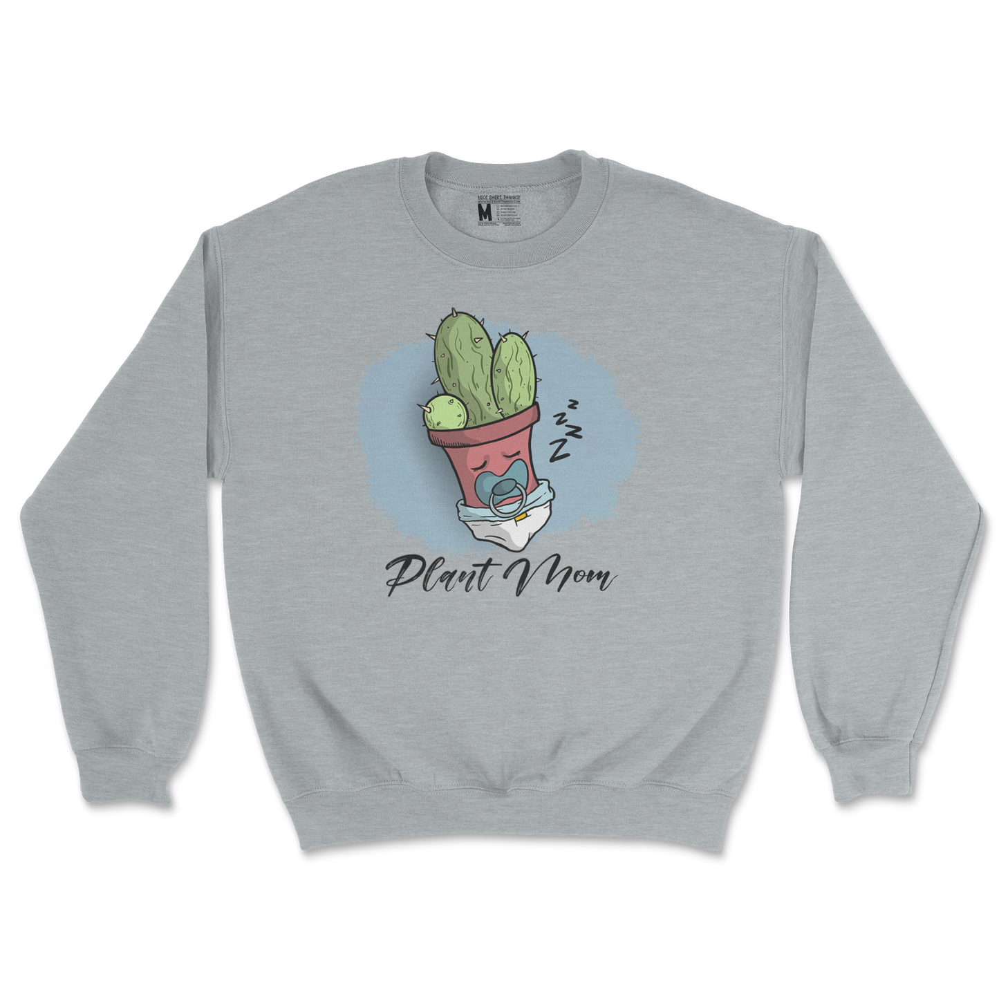 Gildan SoftStyle Crew Neck Plant Mom 2 in Sports Grey