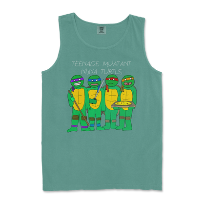 Comfort Colors Tank Top Ninja Turtles in LightGreen