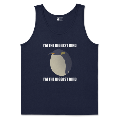 Gildan SoftStyle Tank Top I Am The Biggets Bird in Navy