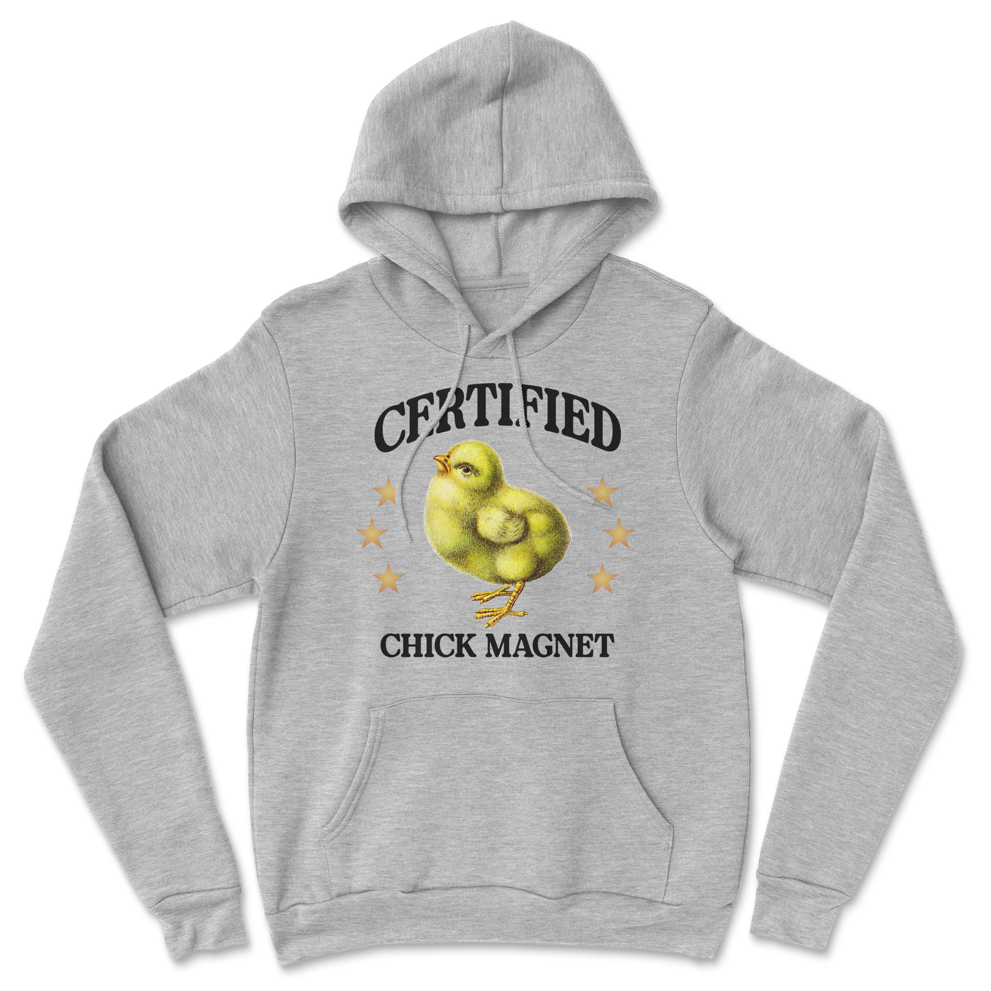 Heavy Blend Hoodie Chick Magnet in Grey Heather