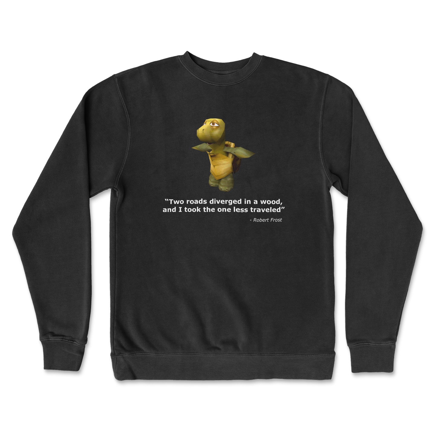 Independent Clothing Co. Crew Neck Robert Frost Quote in Black