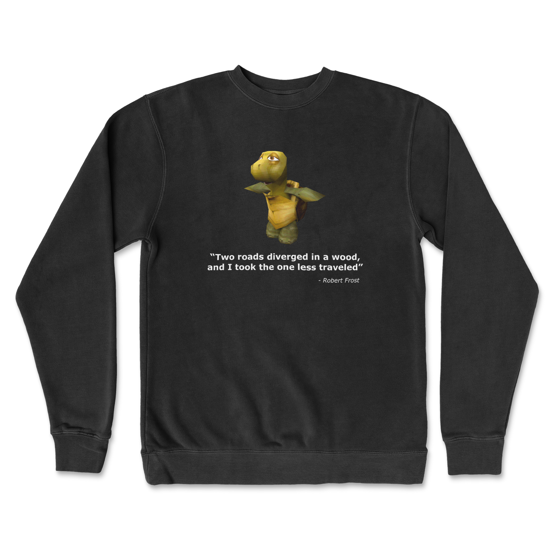 Independent Clothing Co. Crew Neck Robert Frost Quote in Black