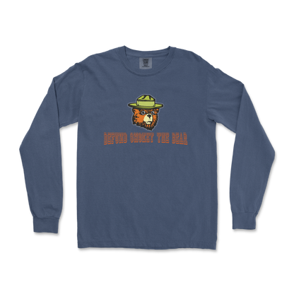 Comfort Colors Long Sleeve Defund Smokey Bear in Midnight
