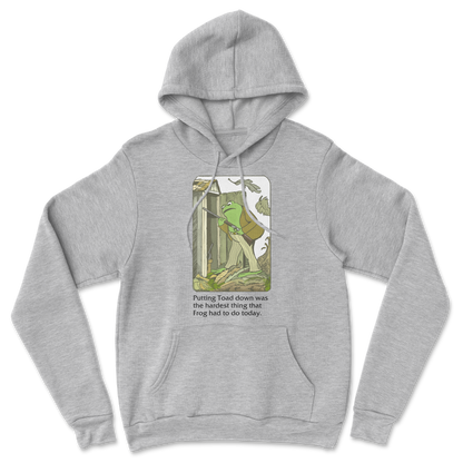 The Nice Shirt Hoodie Frog and Toad  in Grey-Heather