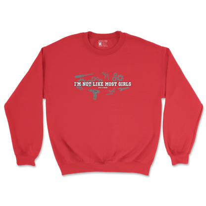 Gildan SoftStyle Crew Neck Not Like Most Girls in Red