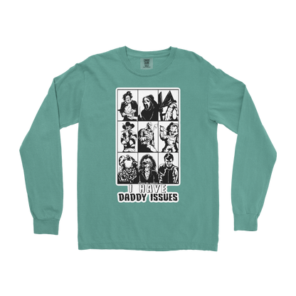 Comfort Colors Long Sleeve Daddy Issues  in Light-Green