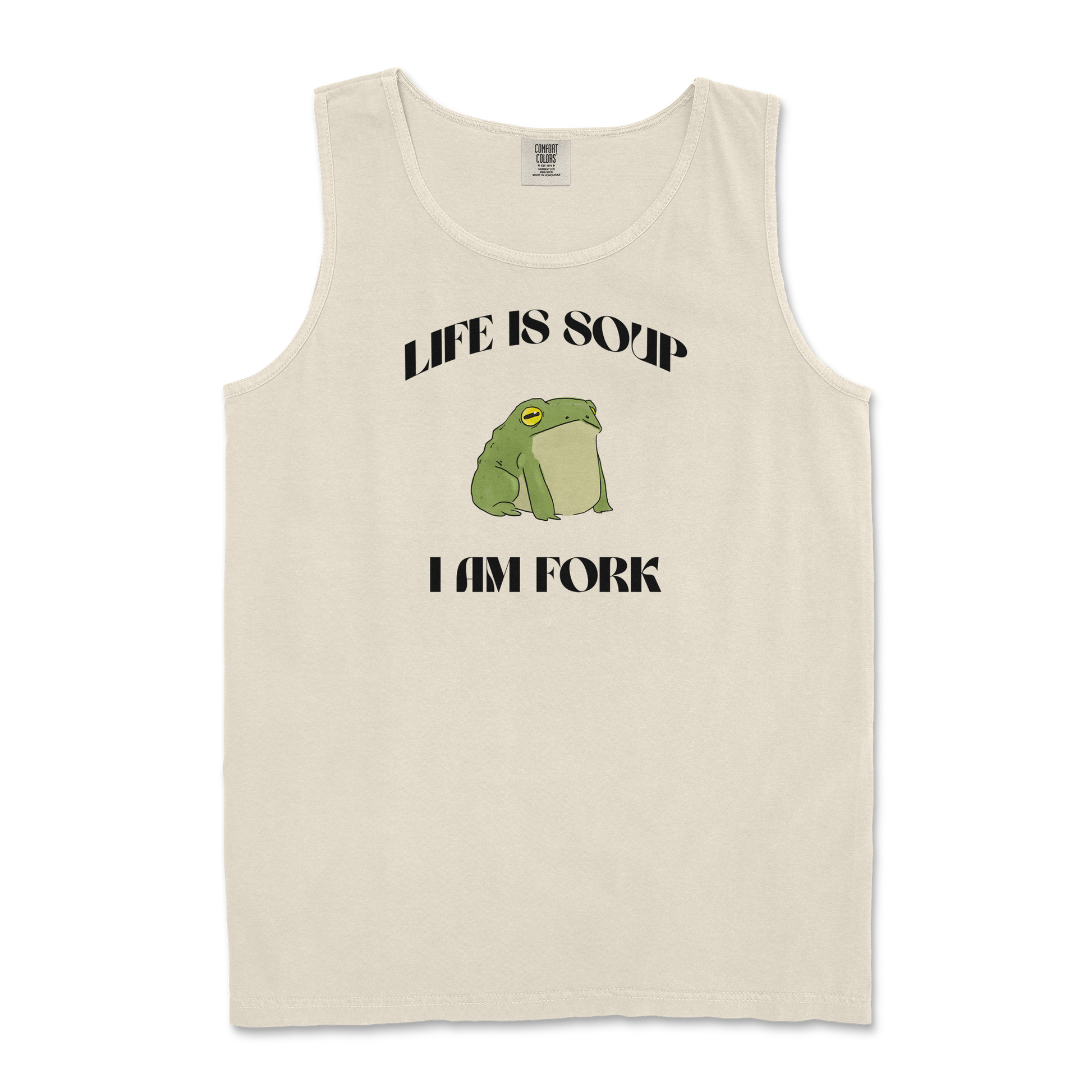 Comfort Colors Tank Top I Am Fork  in Ivory