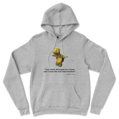 Gildan SoftStyle Hoodie Robert Frost Quote in Sports Grey