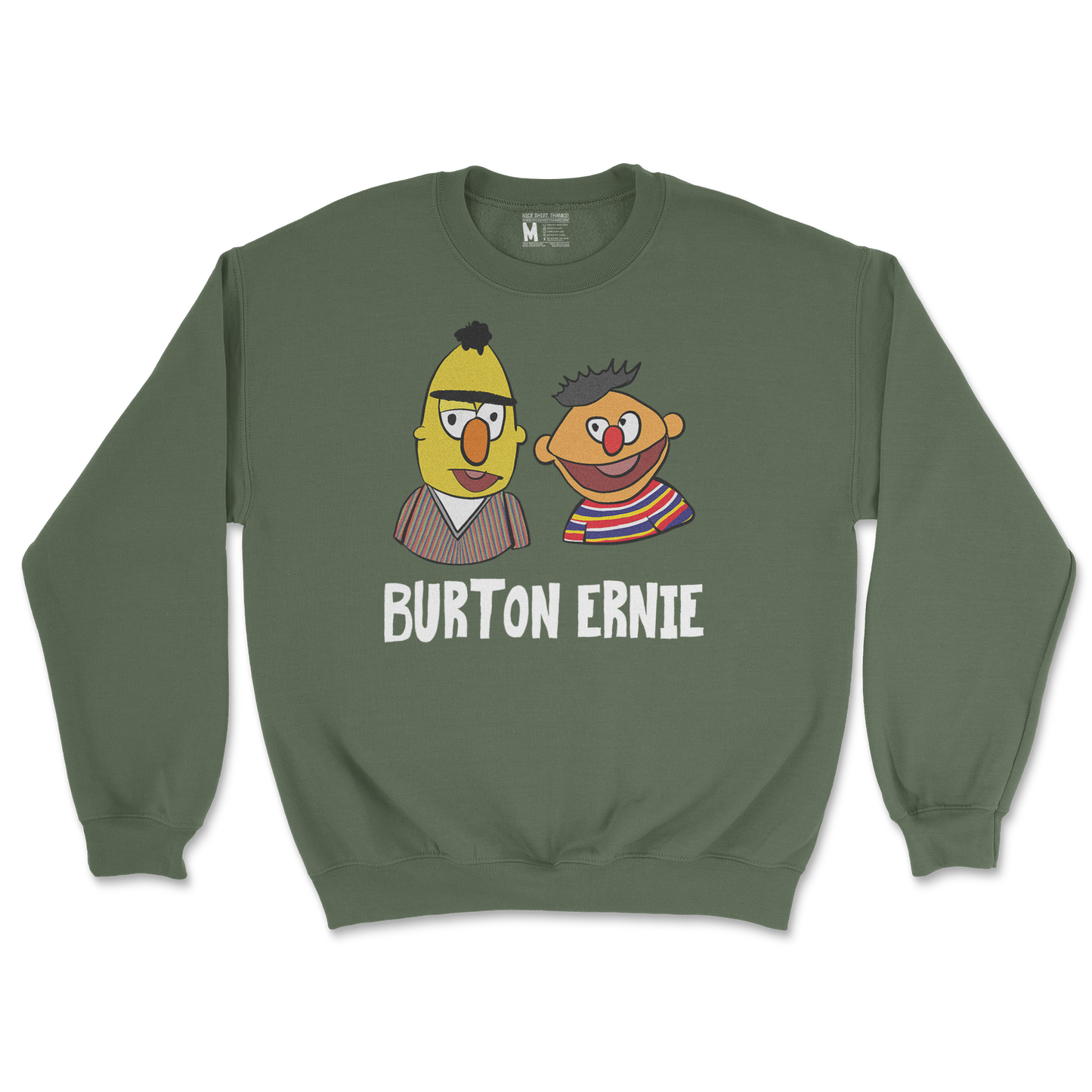 Gildan SoftStyle Crew Neck Burton Ernie in Military Green