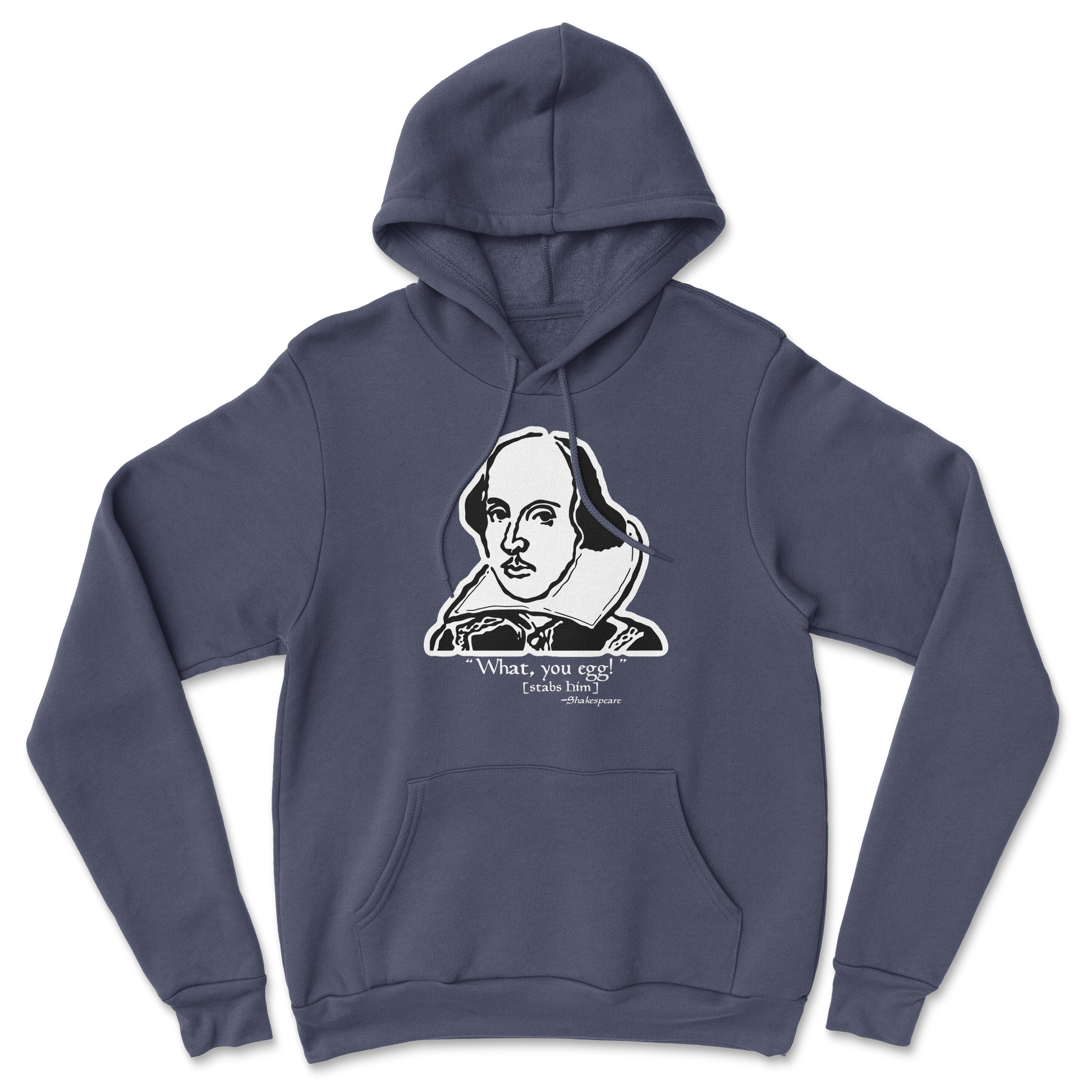 The Nice Shirt Hoodie Shakespeare Quote  in Navy