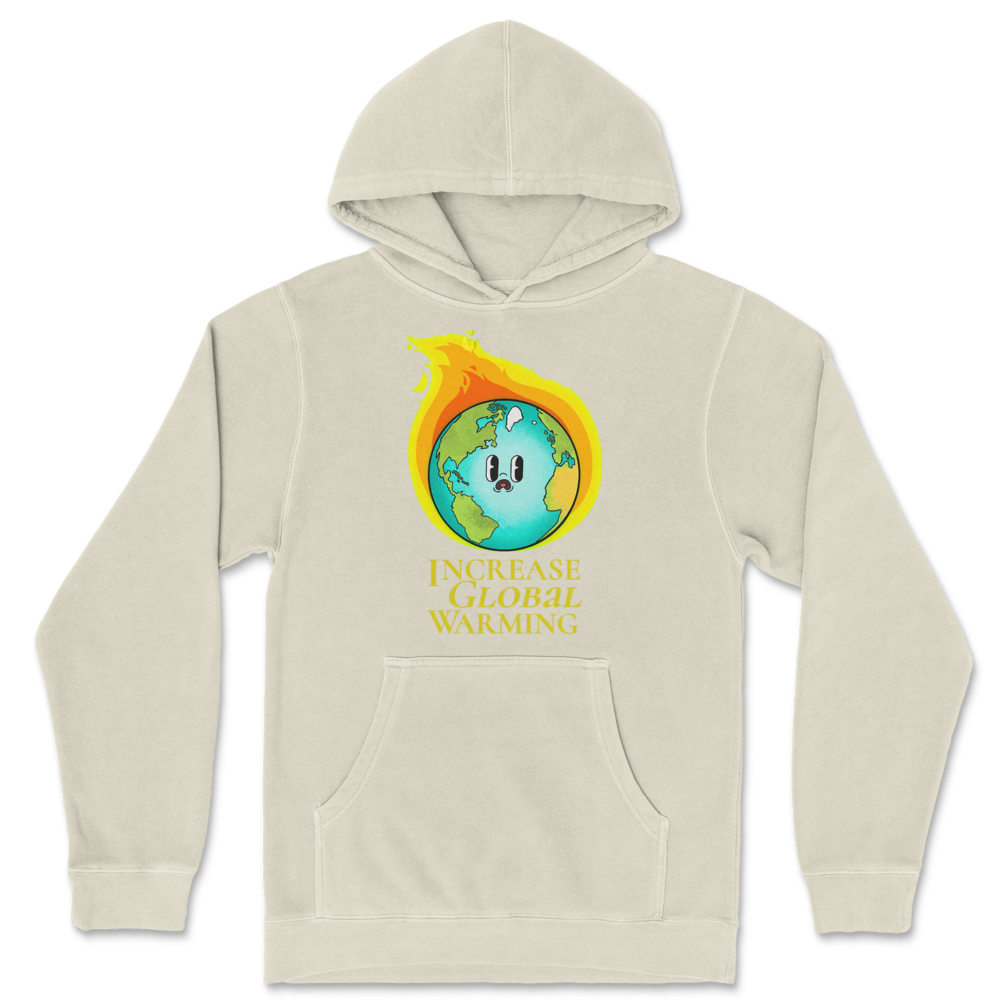 Independent Clothing Co. Hoodie Increase Global Warming in Ivory