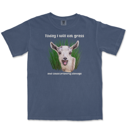 Comfort Colors T-Shirt Crazy Goat  in Midnight