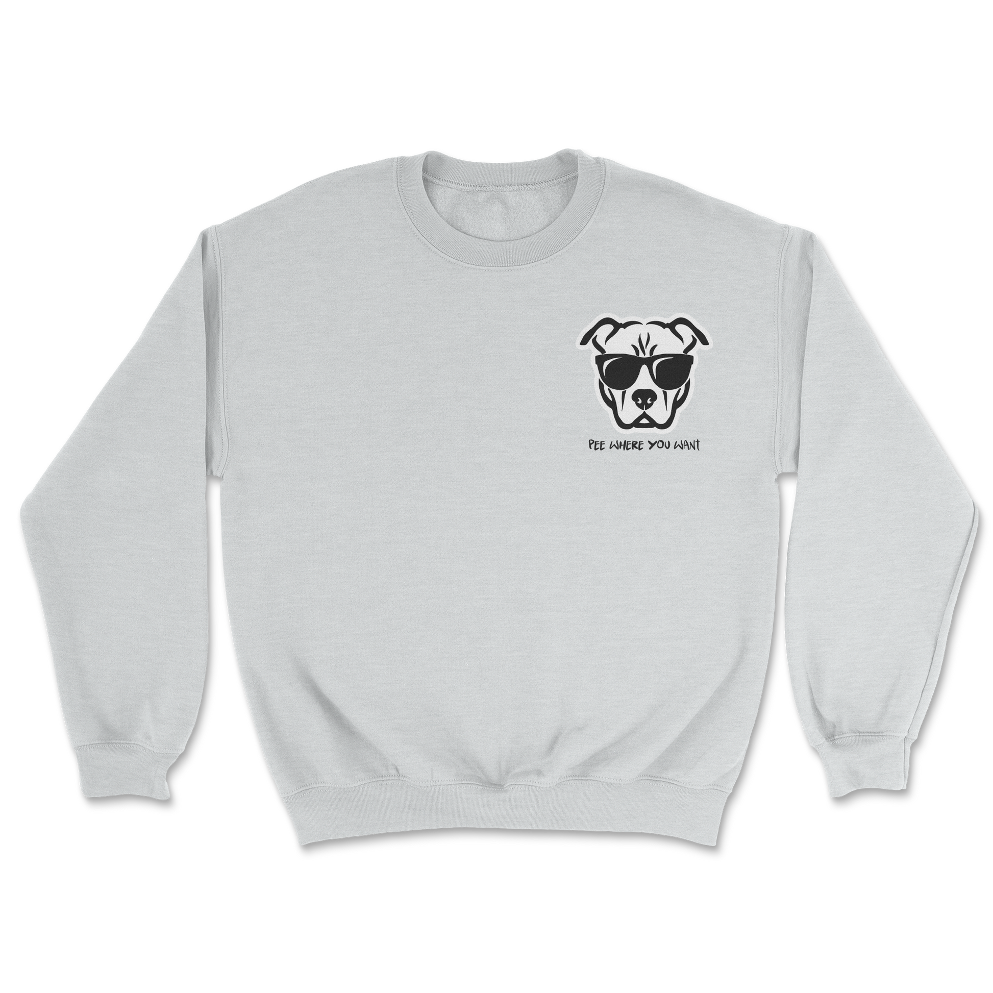 The Nice Shirt Crew Neck Pee Where You Want  in Sports-Grey