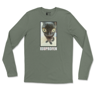 Gildan SoftStyle Long Sleeve Ibuprofen  in Military-Green