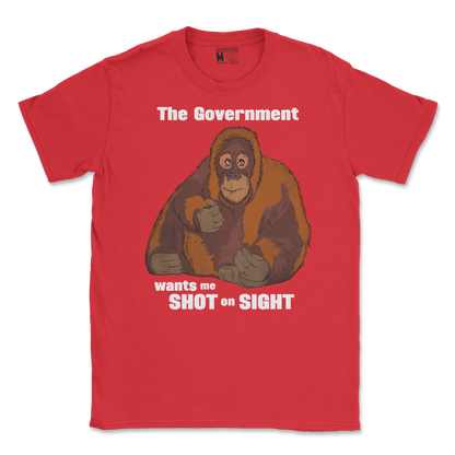 Gildan SoftStyle T-Shirt The Government Hates Me  in Red