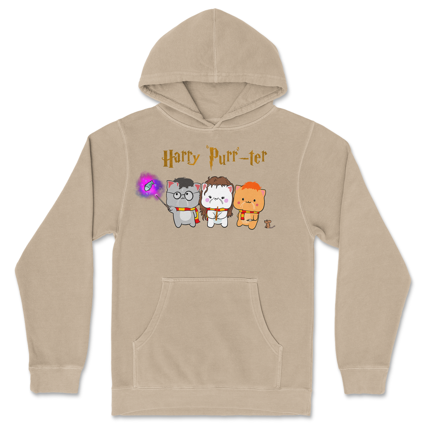 Independent Clothing Co. Hoodie Harry Purrter in Sandstone