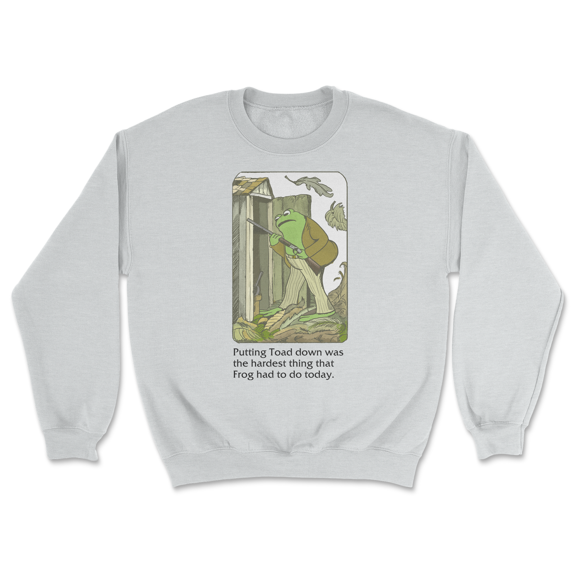 The Nice Shirt Crew Neck Frog and Toad  in Sports-Grey