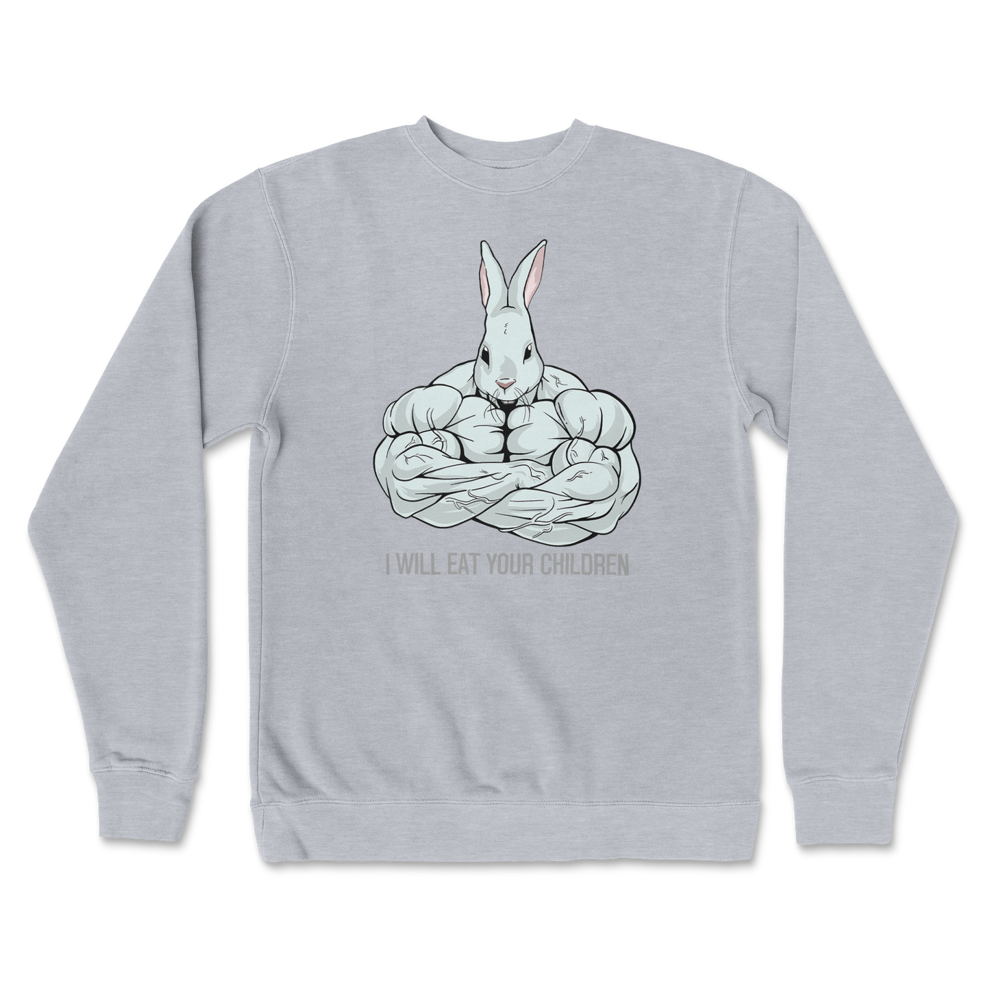 Independent Clothing Co. Crew Neck Scary Rabbit in GreyHeather