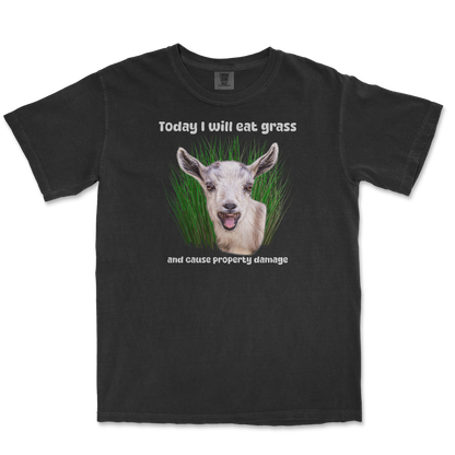 Comfort Colors T-Shirt Crazy Goat  in Black