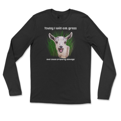 Gildan SoftStyle Long Sleeve Crazy Goat  in Black