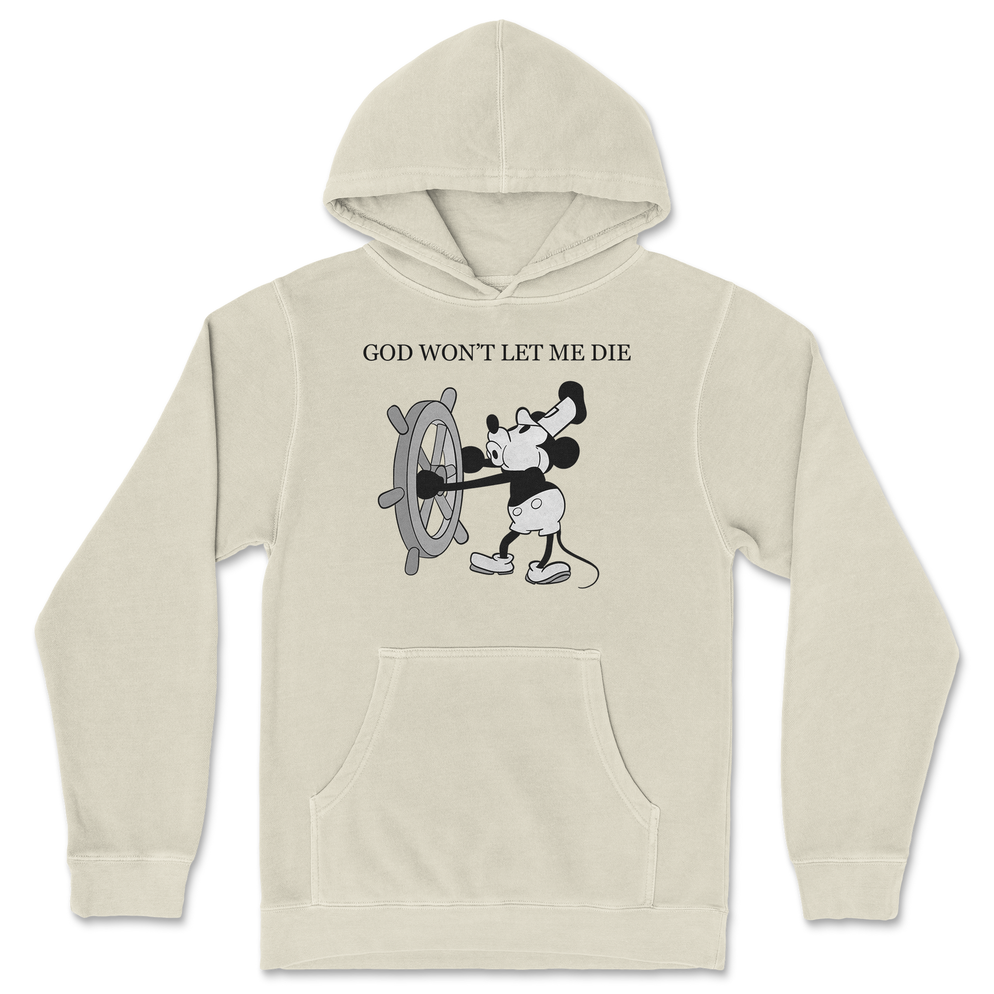 Independent Clothing Co. Hoodie God Wont Let Me Die in Ivory