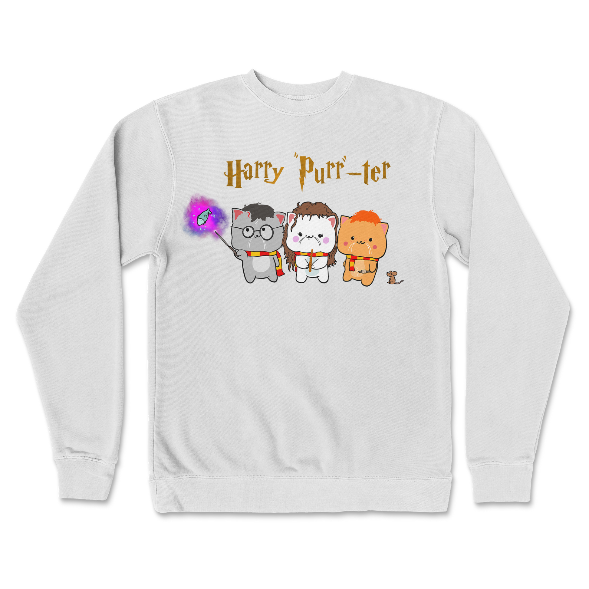 Independent Clothing Co. Crew Neck Harry Purrter in White