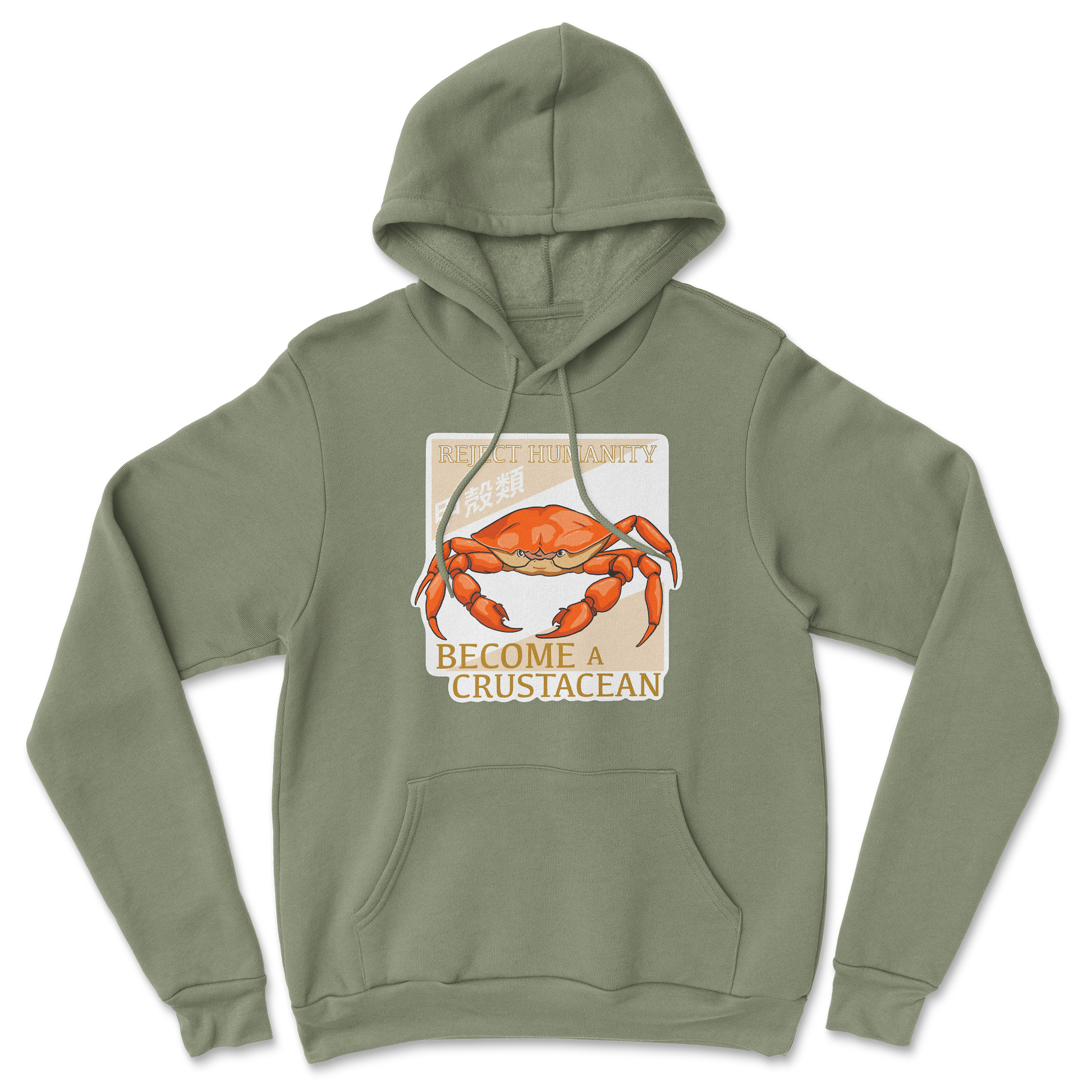 Heavy Blend Hoodie Embrace the Crab in Military Green