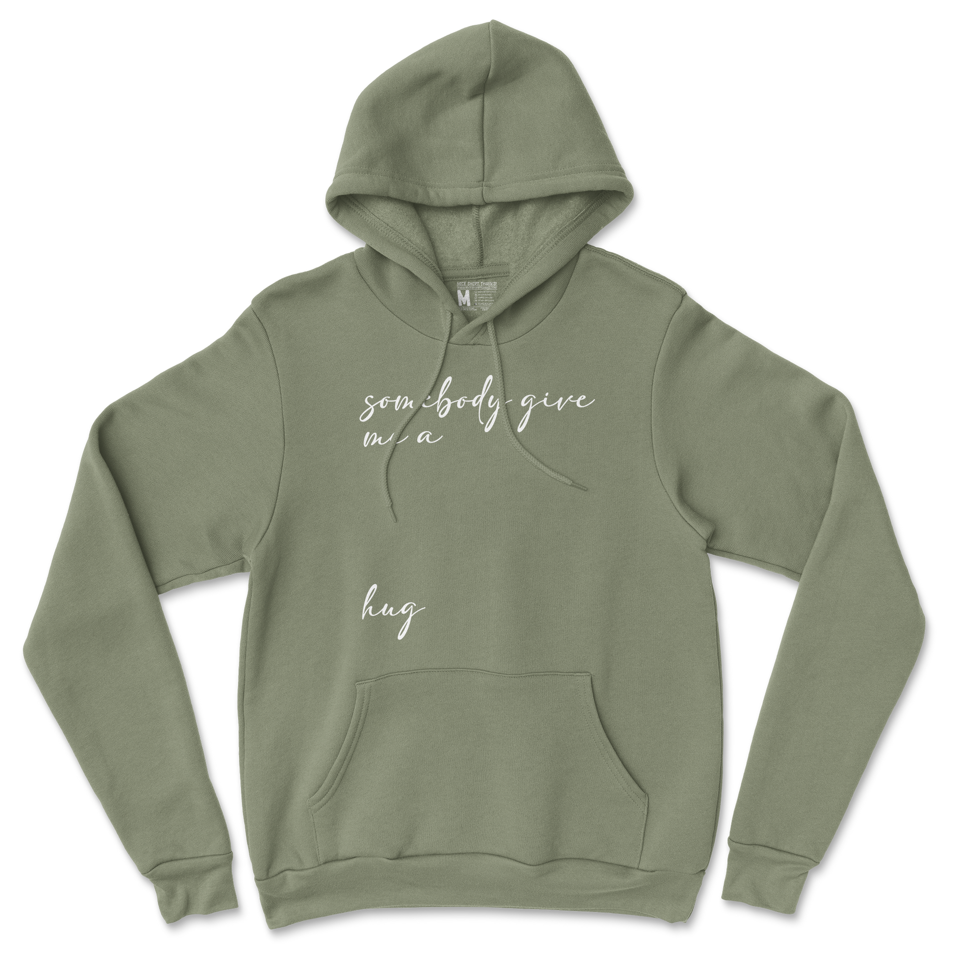 Gildan SoftStyle Hoodie Hug Me in Military Green