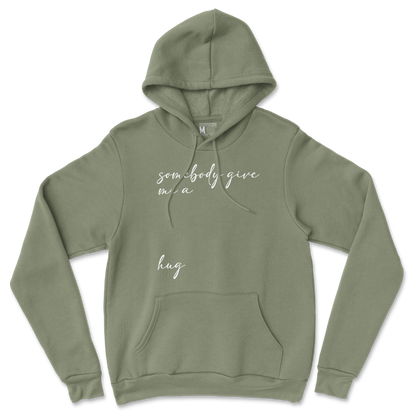 Gildan SoftStyle Hoodie Hug Me in Military Green