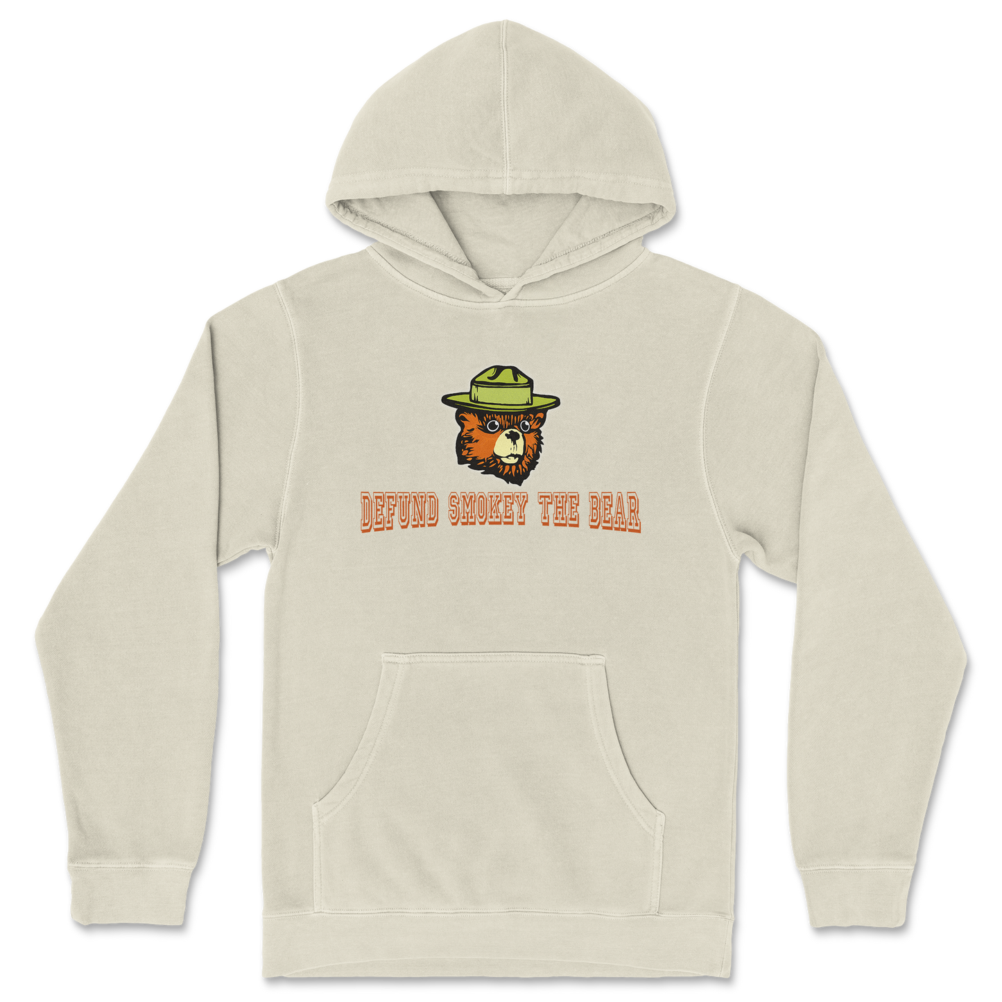 Independent Clothing Co. Hoodie Defund Smokey Bear in Ivory