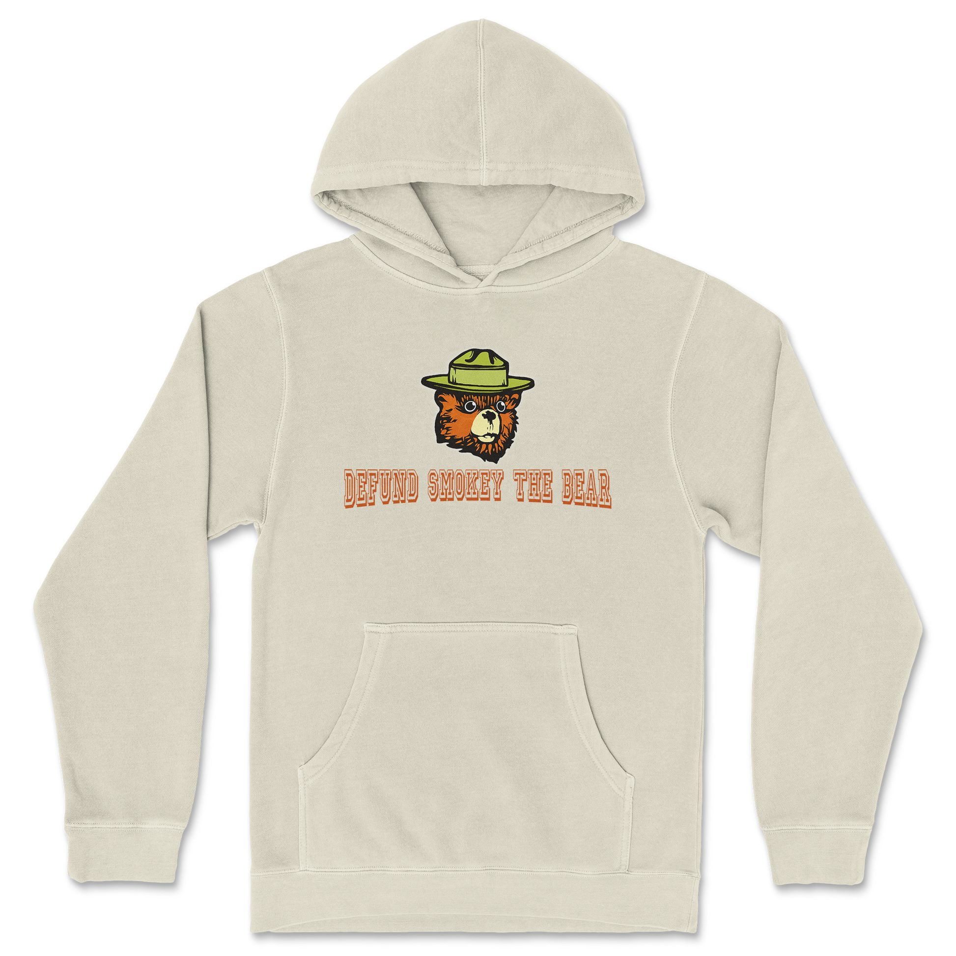 Independent Clothing Co. Hoodie Defund Smokey Bear in Ivory