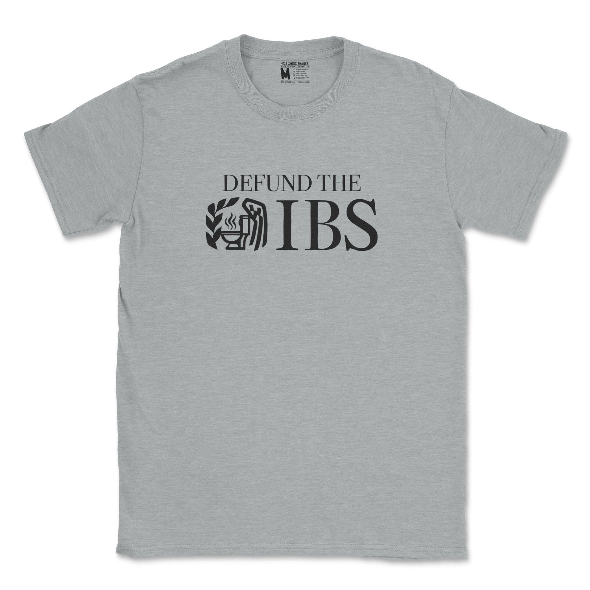 Gildan SoftStyle T-Shirt Defund The IBS in Sports Grey