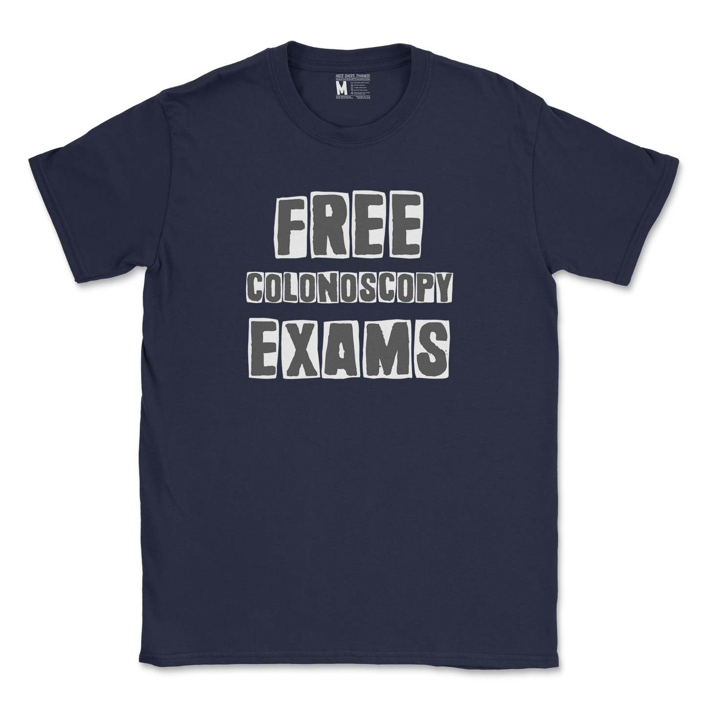 Gildan SoftStyle T-Shirt Free Colonoscopy Exams in Navy