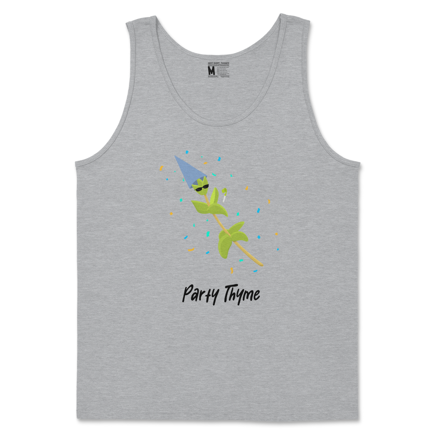 Gildan SoftStyle Tank Top Party Thyme in Sports Grey