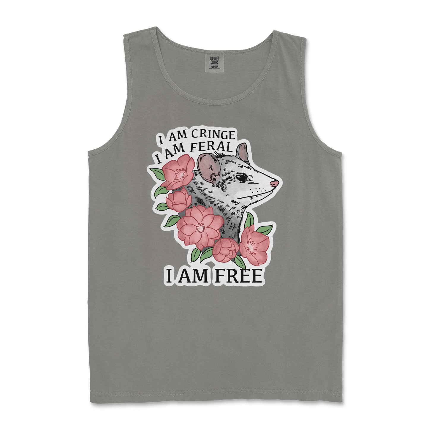 Comfort Colors Tank Top I Am Cringe  in Grey