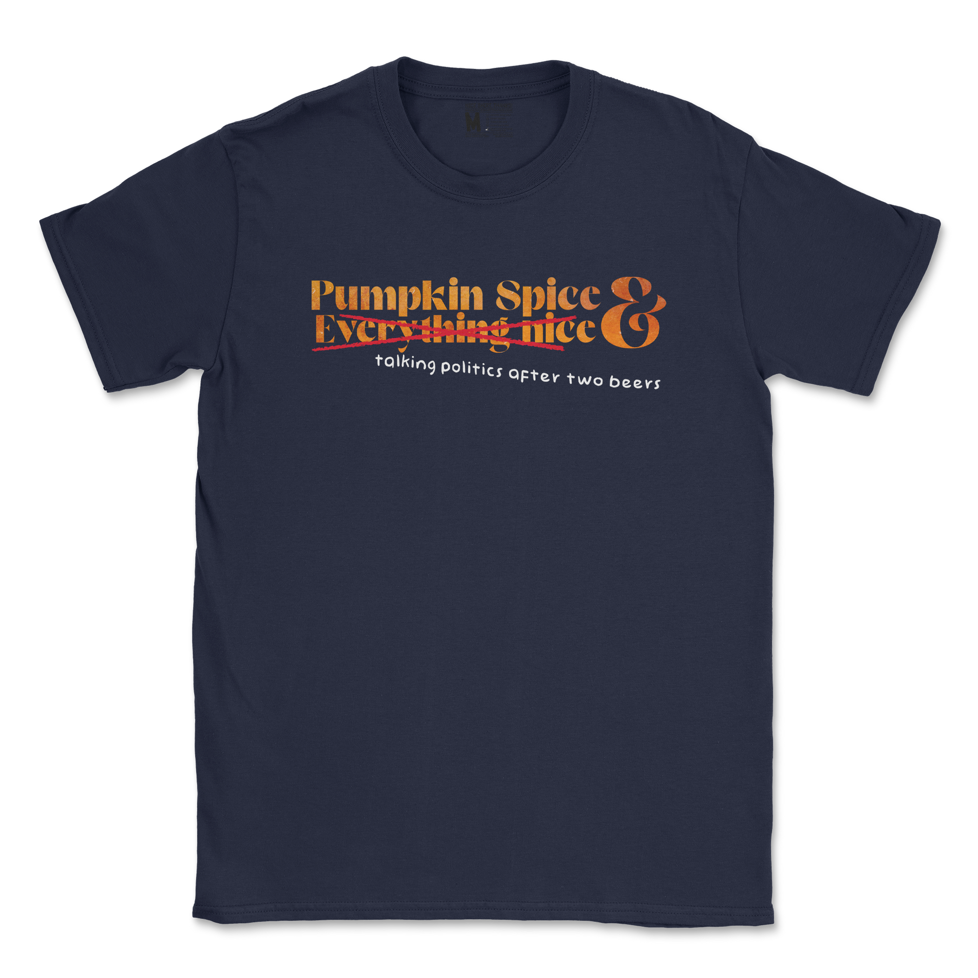 Gildan SoftStyle T-Shirt Pumpkin Spice  in Navy