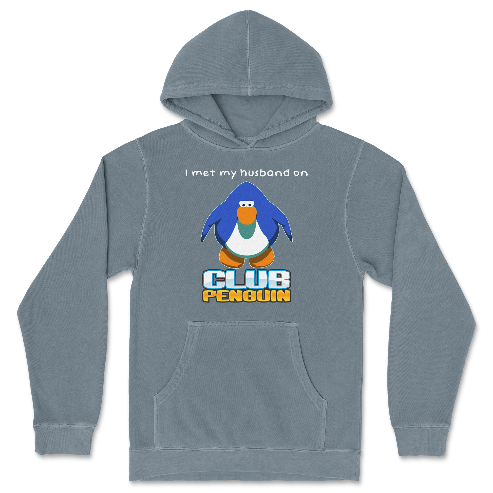 Independent Clothing Co. Hoodie Club Penguin Husband  in Blue-Magic